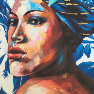 blue lady painting